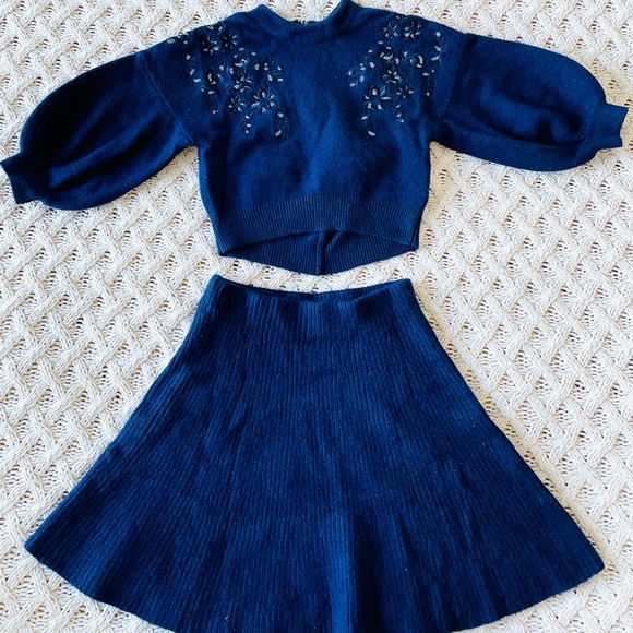 Blue Sweater/Skirt Set - Picture 1 of 4